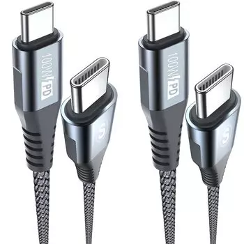 Кабель USB Type C 100 Вт PD Быстрая зарядка Кабель Sweguard Type C iPhone 15 16 Зарядка iPhone 15 iPhone 16 15 pro Samsung Galaxy Совместимость с USB