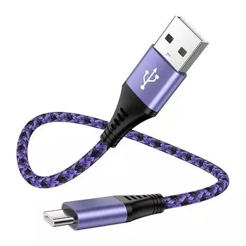 Кабель USB Type C 50 см 3A для быстрой зарядки QC3.0 совместимый кабель для зарядки типа C Высокопрочный нейлоновый кабель для зарядки iPhone 16 с переходом с A на Type C