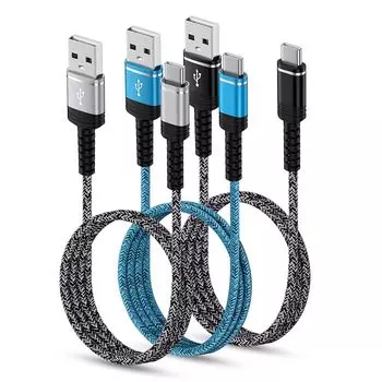 Кабель USB Type C для быстрой зарядки [1,83 м*3 шт./совместим с QC3.0] кабель для зарядки типа C для iPhone 16, кабель для зарядки типа C, код iPhone16 серии, Galaxy