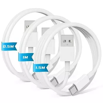 Кабель USB Type C Кабель USB-C и USB-A 5 A [совместимый с QC3.0, быстрая зарядка] тип C Кабель для зарядки iPhone16/iPhone 15 Pro MAX, iPad Pro,Samsung Galaxy