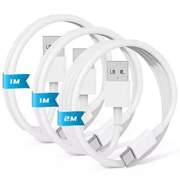 Кабель USB Type C Кабель USB-C и USB-A 5 A [совместимый с QC3.0, быстрая зарядка] тип C Кабель для зарядки iPhone16/iPhone 15 Pro MAX, iPad Pro,Samsung Galaxy