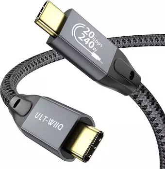 Кабель USB Type C - Type C, быстрая зарядка 240 Вт, видеовыход, USB C Gen2x2, обратная совместимость с USB Thunderbolt, совместимость с такими моделями, как