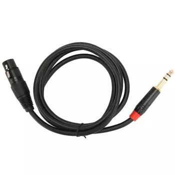 Кабель XLR Female to 6.35mm с низким уровнем шума и предотвращением помех, звуковой кабель XLR to 14in для микрофона