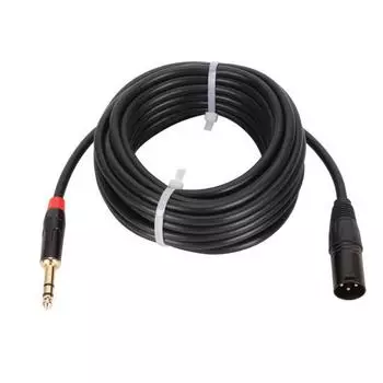 Кабель XLR Male to 1/4 дюйма TRS, сбалансированный 3-контактный кабель XLR Male to 1/4 дюйма TRS, микрофонный кабель 26,2 фута