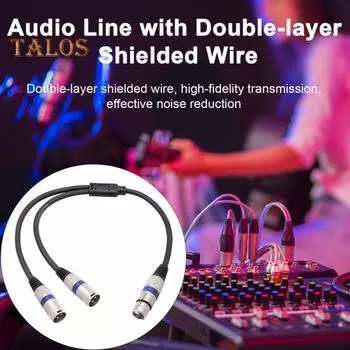 Кабель XLR Y-разветвитель XLR «папа» на двойной XLR «мама» Y-разветвитель 3-контактный балансный микрофонный кабель для микрофонов Микшеры Усилители мощности красный