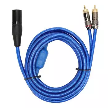 Кабель звукового сигнала XLR Male to Dual RCA, 1 штырьковый кабель XLR Male 3 Pin to Dual RCA Male Y-образный разветвитель для дома
