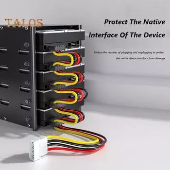 Кабели-разветвители питания SATA 1 x 4-контактный на 5 x 15-контактный SATA адаптер питания преобразователь кабель шнур для ПК сервера жесткого диска чёрный/красный
