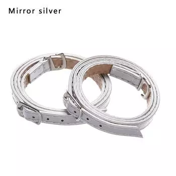 Каблуки Держатель Шнурок для обуви Завязка Пучок Шнурок Ремешок на щиколотку Ремень для обуви Шнурок из ПУ кожи Противоскользящие ремешки Mirror silver