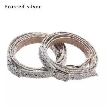 Каблуки Держатель Шнурок для обуви Завязка Пучок Шнурок Ремешок на щиколотку Ремень для обуви Шнурок из ПУ кожи Противоскользящие ремешки Frosted silver