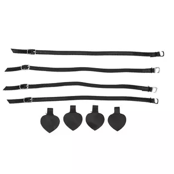 Каблуки Ремешки для обуви Без швов Противоскользящие Мягкие ПУ Матово-черные Прочные Ремешки для щиколотки