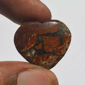 Кабошон из хризопраза - 19 карат, натуральный драгоценный камень, камень в форме сердца для рукоделия 19x22 MM зелёный