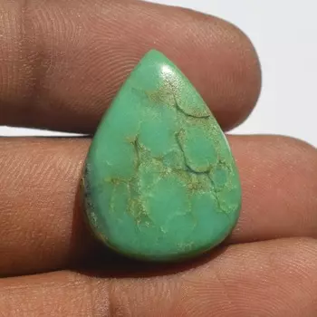 Кабошон из хризопраза - 19 карат, натуральный драгоценный камень, поделки из камня грушевидной формы 23x18 MM зелёный