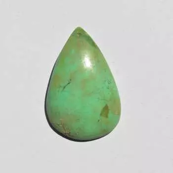 Кабошон из натурального хризопраза - россыпью полудрагоценный камень 29 карат грушевидной формы 35x23 мм, Jewelry Craft Supply 35x23 mm зелёный