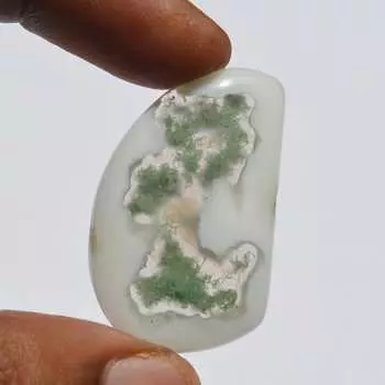 Кабошон из натурального солнечного кварца, 37-каратный моховой агат, драгоценный камень, полудрагоценный россыпью, ремесленные принадлежности 37x23x5 мм 37x23x5 MM разноцветный