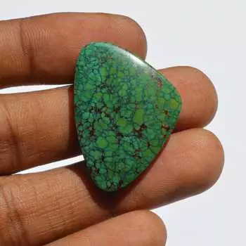 Кабошон из натуральной тибетской бирюзы — уникальный драгоценный камень для создания своими руками 33x23x6 MM разноцветный