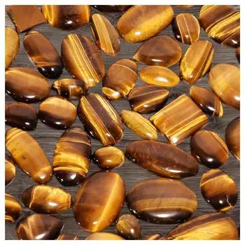 Кабошон из золотого тигрового глаза, отполированный вручную натуральный кабошон, смешанный лот, лечебный кабошон, россыпной драгоценный камень, лот драгоценных камней. 100 Carat Tiger Eye