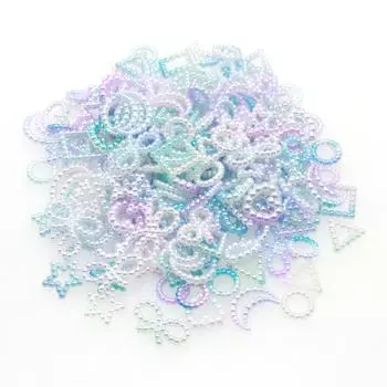 Кабошоны Exquisit Stuff Moon Star DIY с бантом в виде сердца с плоской задней частью, 20 г, шейкер из смолы разных цветов, АБС-пластик, жемчуг, слизь, наполнители, подвески, формы, ручные аксессуары