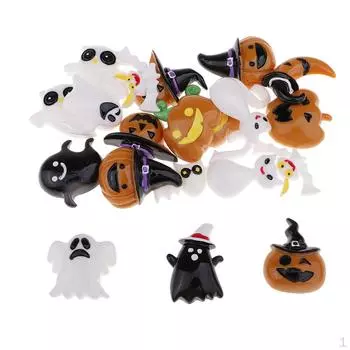 Кабошоны с плоской спинкой на Хэллоуин, 80 штук, с бантиком в центре, чехол для телефона