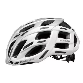 KABUTO Bicycle Matte White Silver FLEX-AIR Helmet, Size S/M (Head Circumference 55-58cm), Color
