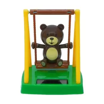 Качающаяся игрушка-танцор на солнечных батареях Милая качели-медведь Танцующий медведь на солнечных батареях Игрушка-танцор на солнечных батареях для автомобиля, офиса, стола, дома, автомобиля CHINA