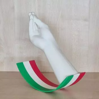 Качающаяся итальянская фигурка с жестами рук, 3D-печатная качающаяся статуэтка, скульптура, качели, настольная игрушка, украшение для домашнего офиса, орнамент белый