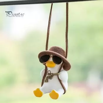Качающаяся утка, подвесное украшение для автомобиля, домашний офис, зеркало заднего вида автомобиля, мультяшная утка, подвесное украшение в виде животного, подарок на день рождения, Рождество E