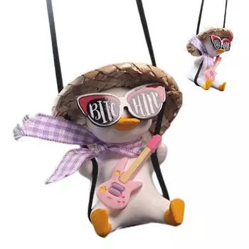 Качающаяся утка, украшение для автомобиля, авто утка, аксессуары для заднего вида, автомобильный брелок, декор для заднего вида, украшение в виде животного, аксессуары для салона автомобиля