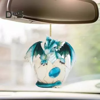 Качающийся дракон, подвесное украшение для зеркала автомобиля, рождественская елка, украшение для автомобиля, акриловые универсальные аксессуары для салона автомобиля C