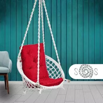 Качели для балкона/качели для взрослых/качели для взрослых для дома/гамак-качели для взрослых/деревянные качели/качели для внутреннего и наружного сада белый