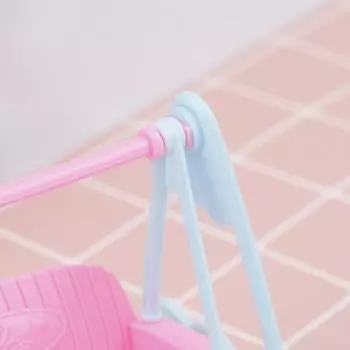 Качели для куклы для девочек, игрушечный дом, мебель, аксессуары