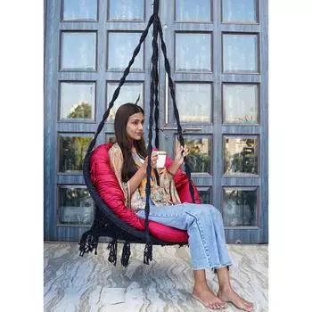 Качели для взрослых/ Качели для взрослых для дома/ Джула для взрослых/ Качели для балкона/ Качели для гостиной/ Джула для дома чёрный