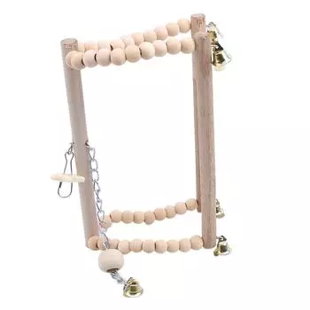 Качели с попугаем, игрушка-попугай, деревянный цвет дерева, креативный подвесной мост None