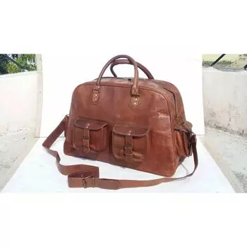 КАЧЕСТВЕННАЯ КОЖАНАЯ СУМКА Каждая сумка изготавливается индивидуально из козьей кожи на основе опыта. 16 x 12 x 6 in коричневый