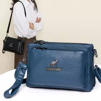 Качественная кожаная сумка с верхней ручкой для женщин, женская сумка-шоппер через плечо, роскошные дизайнерские сумки для многослойных вещей