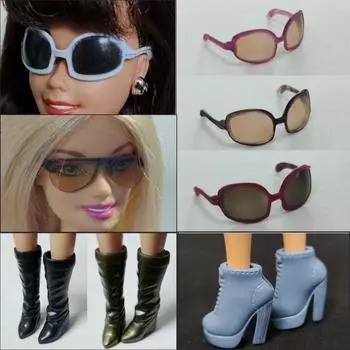 Качественная кукольная обувь 1/6, женские кукольные сапоги, высокие каблуки, супермодель, 30 см, кукольные очки, оригинальная кукольная повседневная обувь 30 см