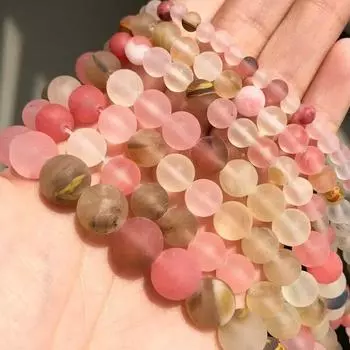 Качественная матовая вишневая кварцевая свободная бусина-прокладка для изготовления ювелирных изделий, аксессуары для браслетов «сделай сам» ( Выберите размер 6 10 мм ) 10mm-20pcs