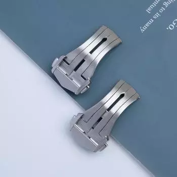 Качественная матовая застежка из нержавеющей стали 316L 18 мм 20 мм для Omg Omega Rubbe кожаный ремешок для часов с пряжкой 18mm серебряный