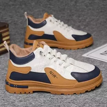 Качественная мужская обувь, повседневная обувь для мужчин, износостойкие кроссовки, удобные короткие ботинки, мужская нескользящая спортивная обувь, теннис 39 бежевый