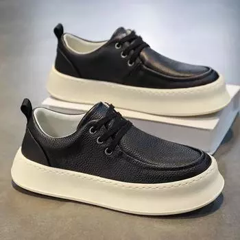 Качественная мужская повседневная обувь, модные мужские мокасины 2025 года, мужская обувь на платформе, лидер продаж, мужская обувь для отдыха Zapatos Para Hombre 39 чёрный