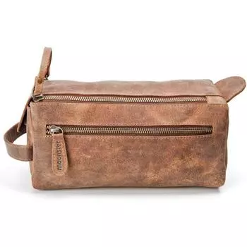 Качественная натуральная кожа Мужская и женская дорожная кожаная сумка для туалетных принадлежностей. Размер 9 х 4 х 5 дюймов 9 x 4 x 5 Inches коричневый