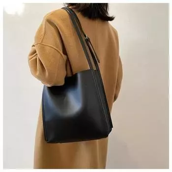 Качественная женская сумка-тоут через плечо, кожаная сумка-тоут, дизайнерская роскошная сумка-тоут, большая вместимость, однотонная женская сумка-шоппер