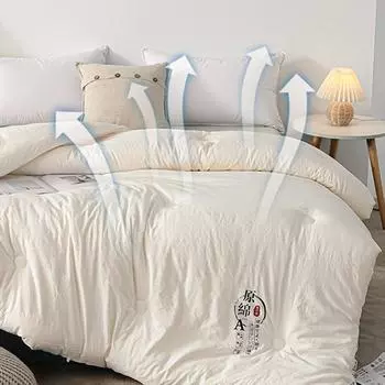 Качественное соевое волокно наполнитель стеганое одеяло весна-лето 100% хлопок ткань стеганое одеяло односпальное двуспальное одеяло 120x150 Cm белый