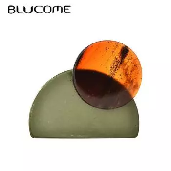 Качественные акриловые броши Blucome, разноцветные для мужчин и женщин, повседневный костюм, вечеринка синий