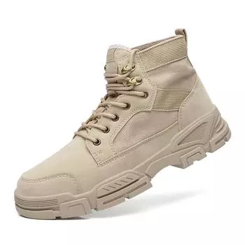 Качественные мужские высокие кроссовки осень-зима мужские ботинки Martin Ankle Boots Tooling Shoes Мотоциклетные ботинки Retro Labor Work Oxfords 40 хаки