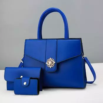 Качественный кожаный комплект из 3 предметов, роскошные сумки, женские сумки, дизайнерские сумки через плечо для женщин, большая вместительная сумка-тоут