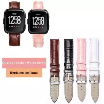 Качественный кожаный ремешок для часов Fitbit Versa Lite 2 versa2 сменный браслет for Fitbit 1-2-Lite белый