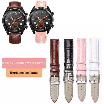 Качественный кожаный ремешок для часов Realme Watch S 2 3 Pro T1 сменный ремешок Band width 20mm белый