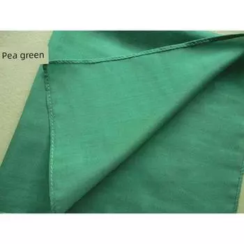 Качество пряжи Карманный платок Шелк и хлопок Однотонный Носовой платок Pea green