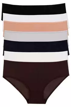 Набор из 7 женских трусиков из бамбуковой лайкры с антибактериальным покрытием