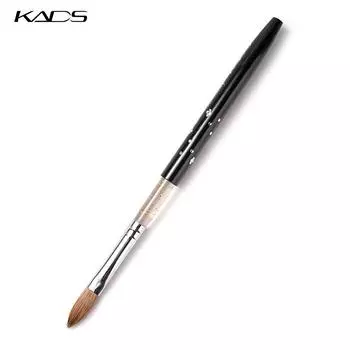 KADS 10 #, черная акриловая кисть для ногтей Kolinsky, кисти из соболя, дизайнерская кисть для ногтей, аксессуары для ногтей, акриловая профессиональная кисть для дизайна ногтей